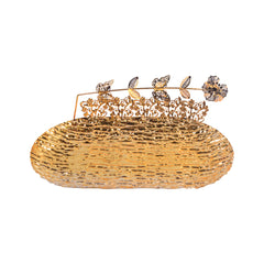 BASKET GOLDEN 1PC MEDIUM IR 6842-1 Default Title - MamasJan Décor