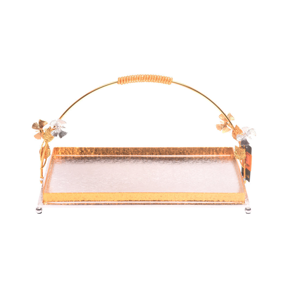 TRAY W-HANDLE BA73S/G Default Title - MamasJan Décor