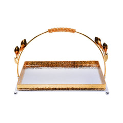 TRAY W-HANDLE BA81S/G Default Title - MamasJan Décor