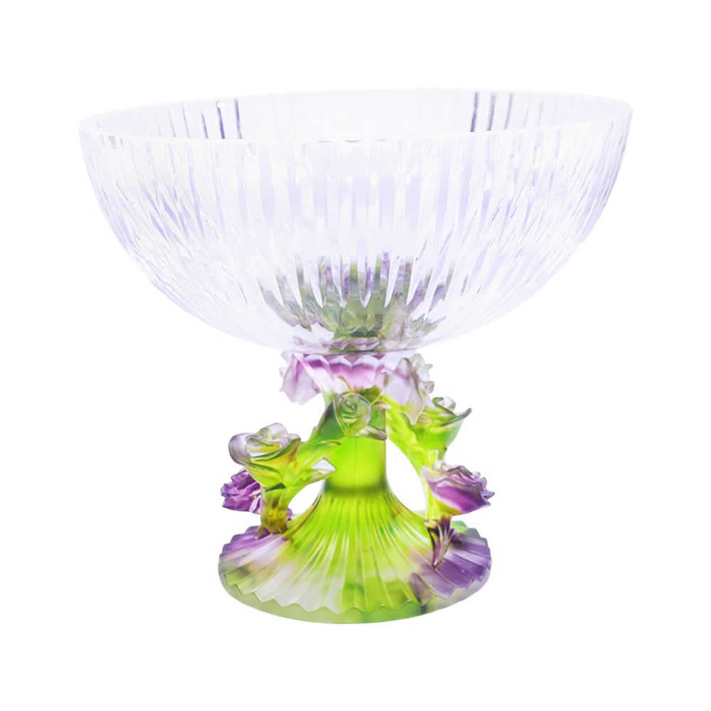 BOWL FRUIT CRYSTAL MULTICOLOR BASE FB-1033 Default Title - MamasJan Décor