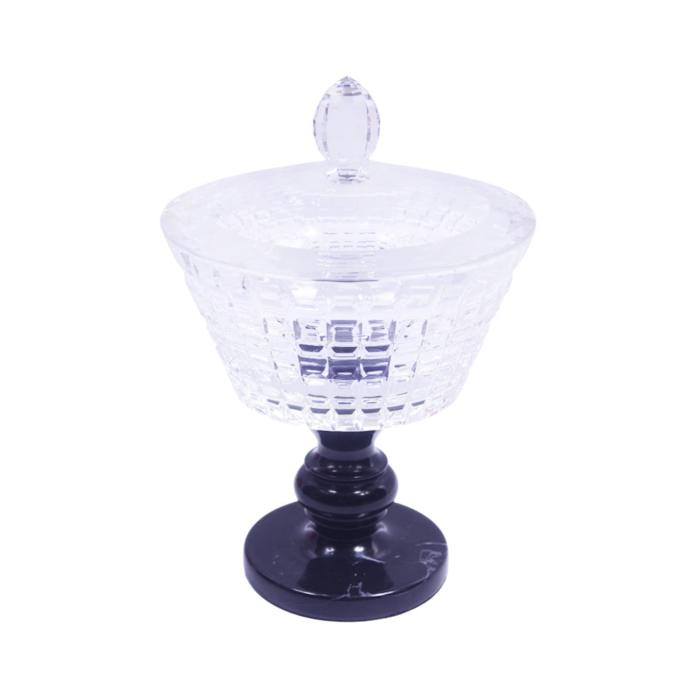 BOWL CANDY CRYSTAL BLACK BASE FH-1012 Default Title - MamasJan Décor