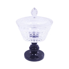 BOWL CANDY CRYSTAL BLACK BASE FH-1012 Default Title - MamasJan Décor