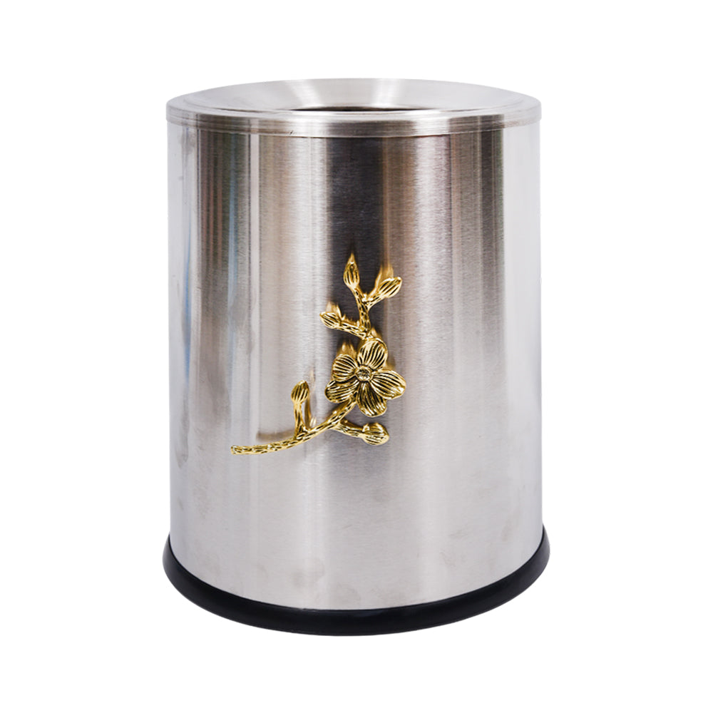 DUSTBIN PRIME SILVER FLOWER 3069 Default Title - MamasJan Décor