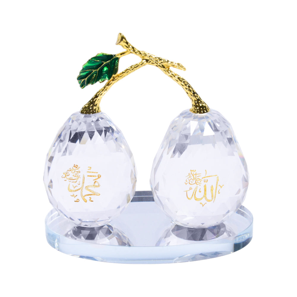 PEAR CRYSTAL 2PC IR 7301-3 Default Title - MamasJan Décor