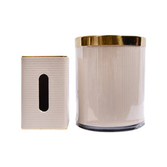 DUSTBIN & TISSUE BOX SET 624 Default Title - MamasJan Décor