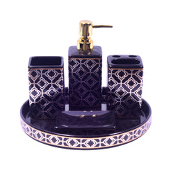BATH ROOM SET 5PC CERAMIC HZ-034 Default Title - MamasJan Décor