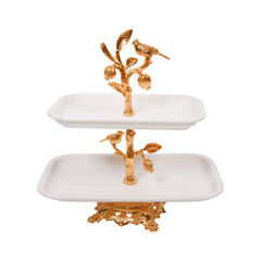 DISH PORCELIN TWO TIRE ST1306-2T Default Title - MamasJan Crockery