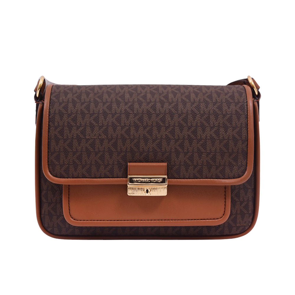 MK LADIES BRADSHAW CROSS BODY BAG MD BROWN 35R5G2BM8B Default Title - MamasJan Ladies Shoes & Bags