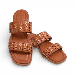 STEVE MADDEN ERRAND SLIPPER ERRA01S1 BROWN-MULTI 8 Default Title - MamasJan Ladies Shoes & Bags