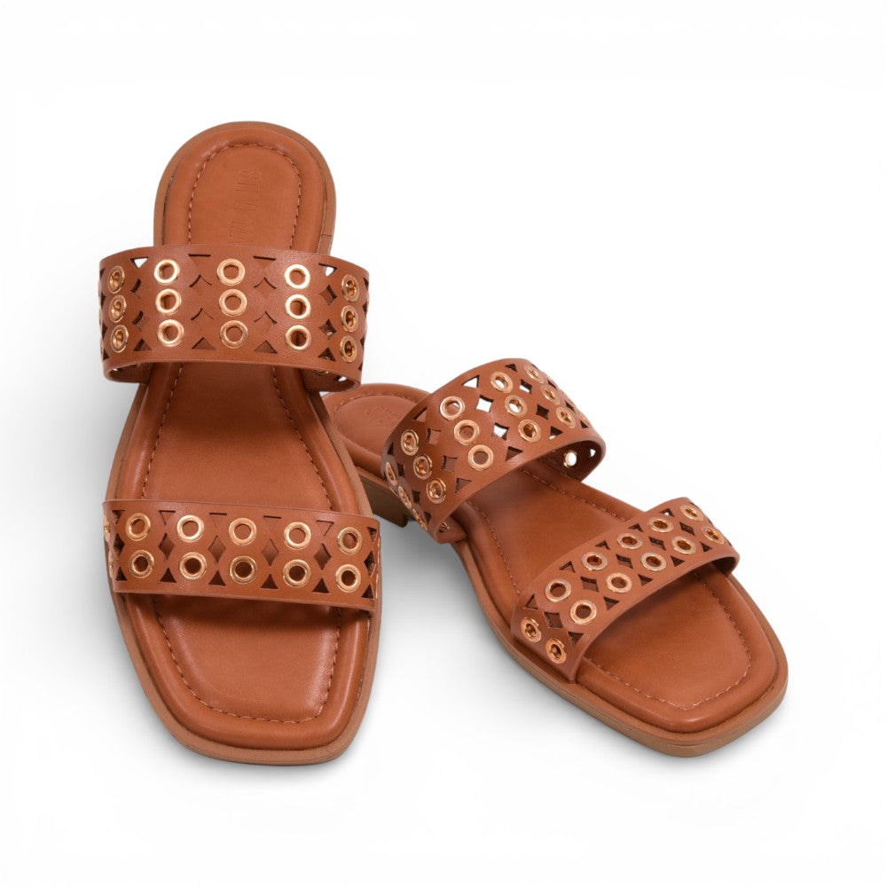 STEVE MADDEN ERRAND SLIPPER ERRA01S1 BROWN-MULTI 10 Default Title - MamasJan Ladies Shoes & Bags