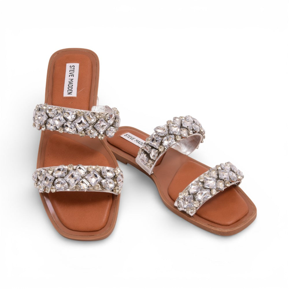 STEVE MADDEN ASTAR SLIPPER ASTA0351 SILVER 9 Default Title - MamasJan Ladies Shoes & Bags