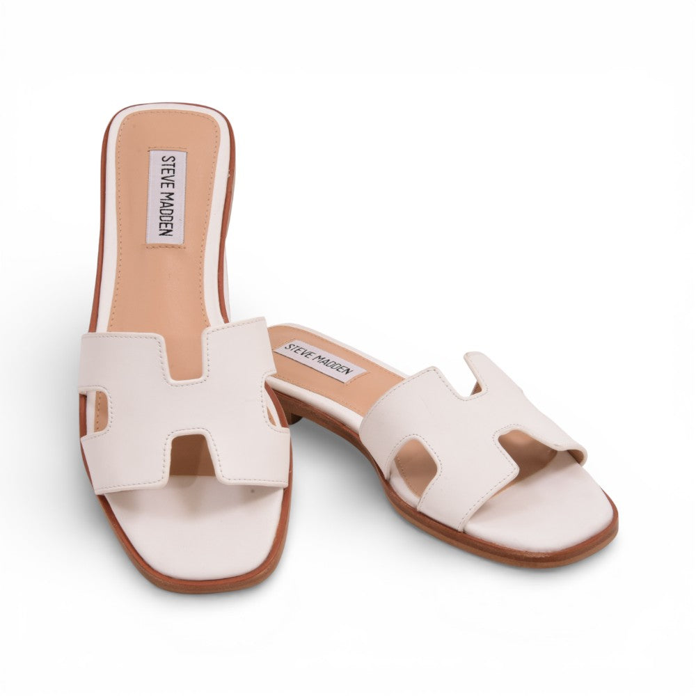 STEVE MADDEN HADYN SLIPPER HADY0101 WHITE 6 Default Title - MamasJan Ladies Shoes & Bags
