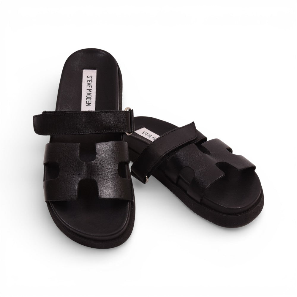 STEVE MADDEN MAYVEN SLIPPER BLACK LEATHER 6.5 Default Title - MamasJan Ladies Shoes & Bags