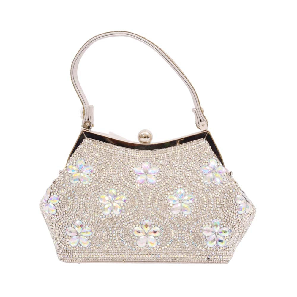 FANCE BAG + METAL BOX IR SILVER 814-3 Default Title - MamasJan Ladies Shoes & Bags