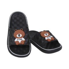 BOYS SLIPPER IR 32-37 BLACK PVC-213+5 Default Title - MamasJan KidsWear