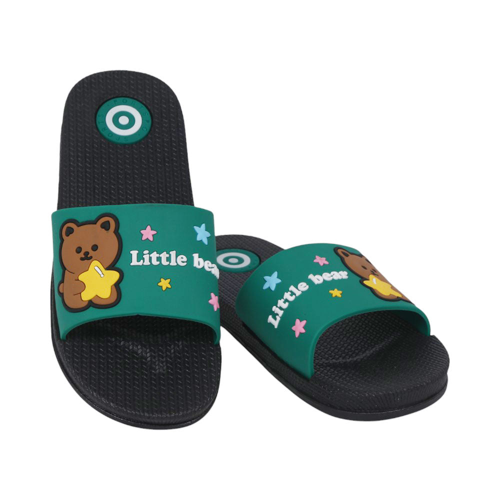 BOYS SLIPPER IR 36-40 GREEN PVC-0888+2 Default Title - MamasJan KidsWear