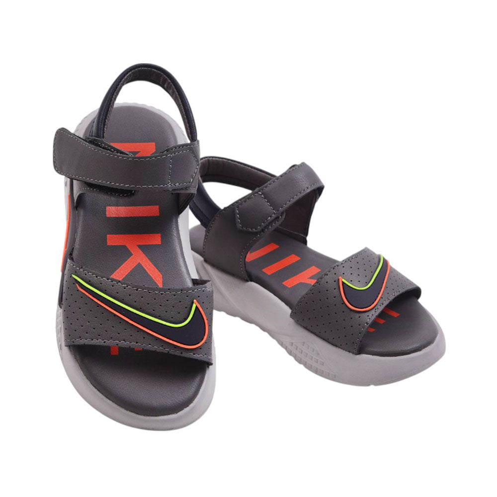 BOYS SANDAL 26-31 GREY H001 Default Title - MamasJan KidsWear