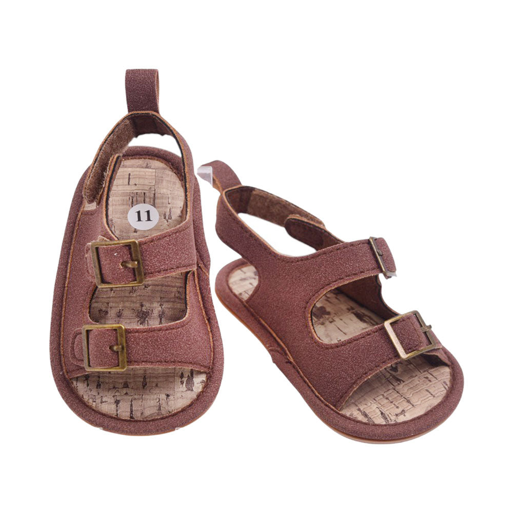 BOYS SANDAL 12 COFFEE B-5 11-13 Y.T Default Title - MamasJan KidsWear