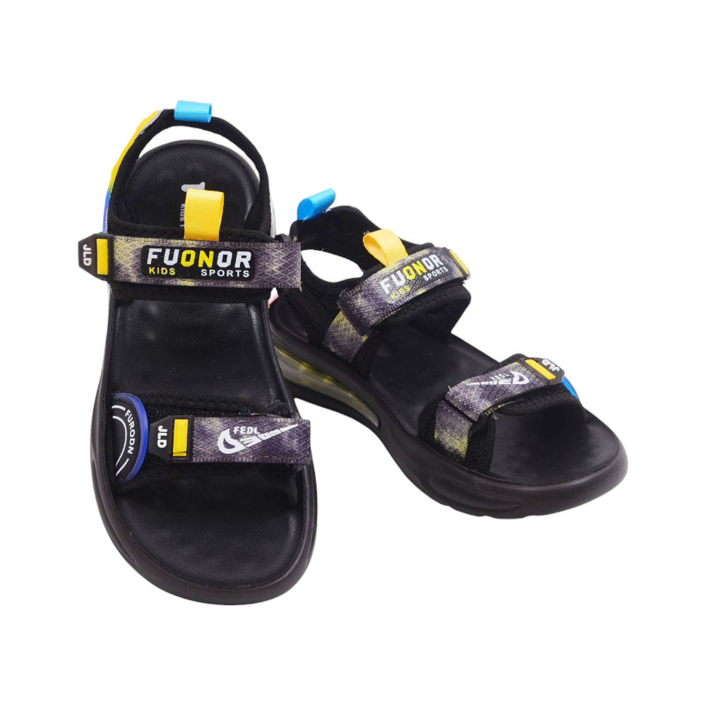 BOYS SANDAL 36 YELLOW-BLACK B2408 32-37 Default Title - MamasJan KidsWear