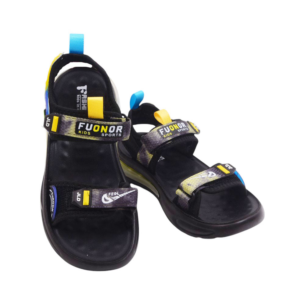 BOYS SANDAL 37 YELLOW-BLACK B2408 32-37 Default Title - MamasJan KidsWear