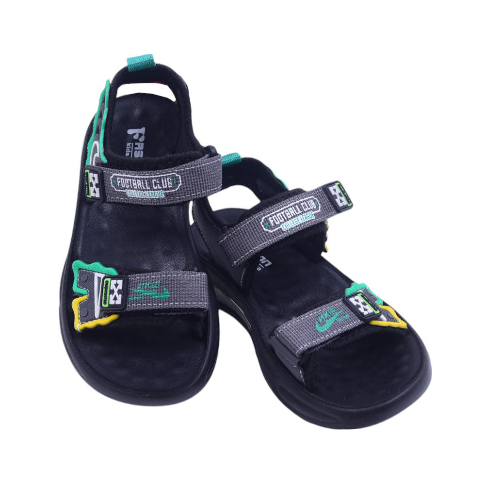 BOYS SANDAL 32 GREEN-GREY B2412 32-37 Default Title - MamasJan KidsWear
