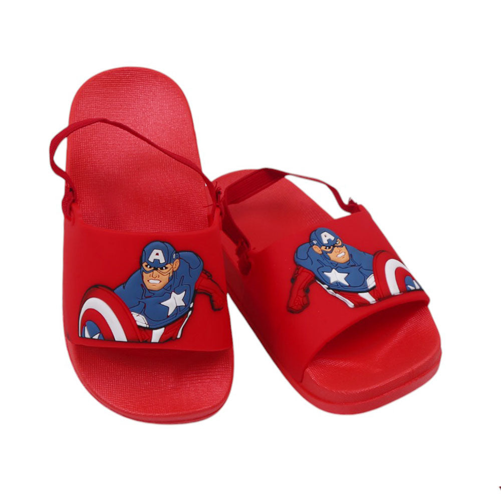 BOYS SLIPPER BACK STRAP 22-23 RED WY7081 18-23 Default Title - MamasJan KidsWear