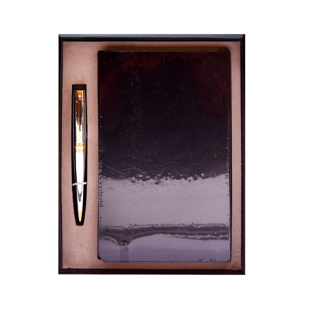 SHEAFFER 9342 /TABLE CLOCK SET SH 300 BRIGHT CHROME WITH GOL Default Title - MamasJan Gift counter