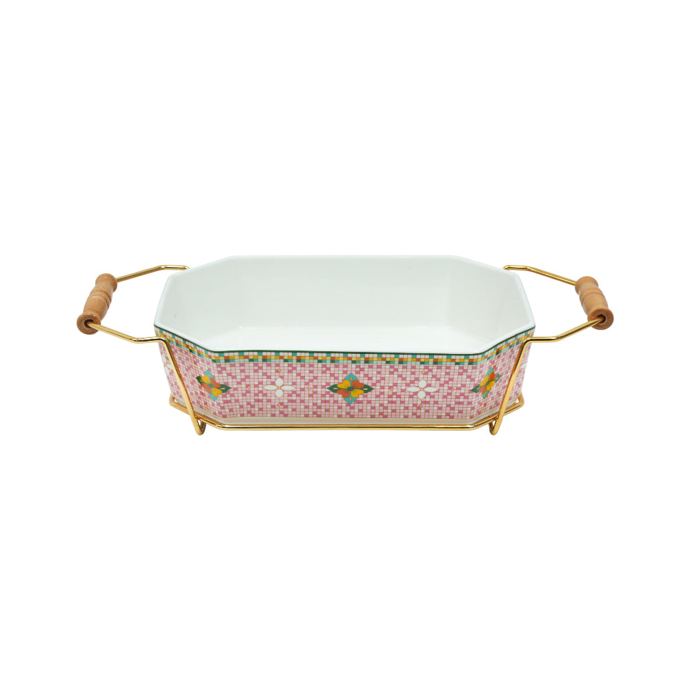 DISH WITH STAND RECTANGULAR ONE MORE IR 7125D-11.5R-D290P Default Title - MamasJan Crockery