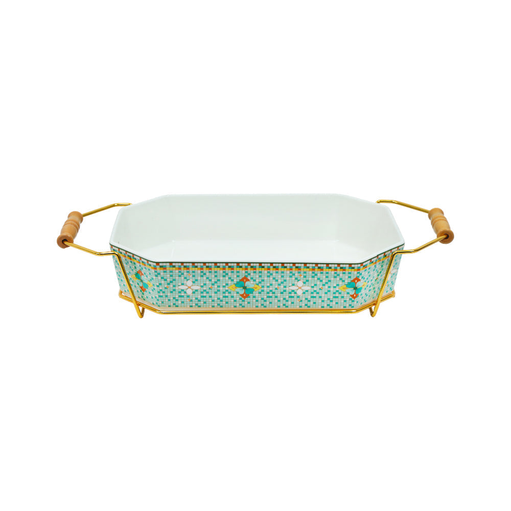 DISH WITH STAND RECTANGULAR ONE MORE IR 7125D-13.5R-D290G Default Title - MamasJan Crockery