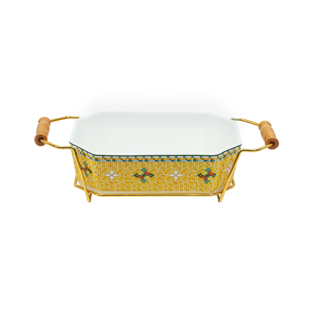 DISH WITH STAND RECTANGULAR ONE MORE IR 7125D-9.5R-D290Y Default Title - MamasJan Crockery