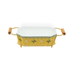 DISH WITH STAND RECTANGULAR ONE MORE IR 7125D-9.5R-D290Y Default Title - MamasJan Crockery
