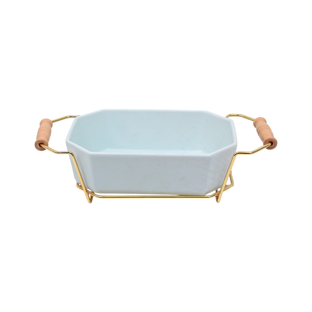 DISH WITH STAND RECTANGULAR ONE MORE IR 7125D-C524-9.5R Default Title - MamasJan Crockery