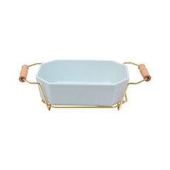 DISH WITH STAND RECTANGULAR ONE MORE IR 7125D-C524-9.5R Default Title - MamasJan Crockery