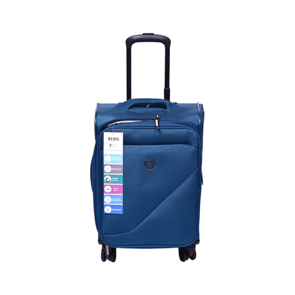 BERG GERMAN TROLLEY CASE DESTINATION BLUE 20 INCH Default Title - MamasJan Luggage