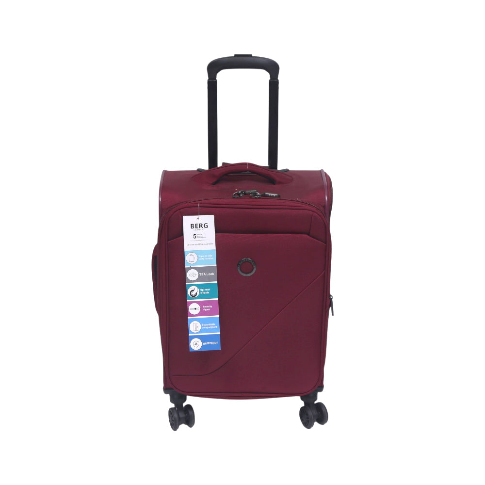 BERG GERMAN TROLLEY CASE DESTINATION RED 20 INCH Default Title - MamasJan Luggage