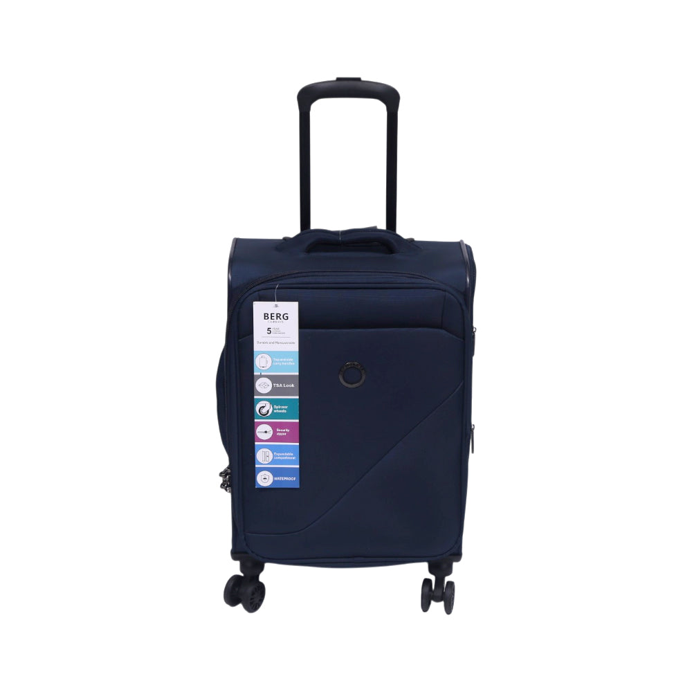 BERG GERMAN TROLLEY CASE DESTINATION GREY BLUE 20 INCH Default Title - MamasJan Luggage