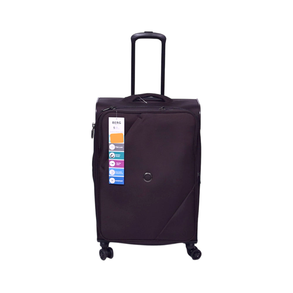 BERG GERMAN TROLLEY CASE MARINGA BROWN 24 INCH Default Title - MamasJan Luggage