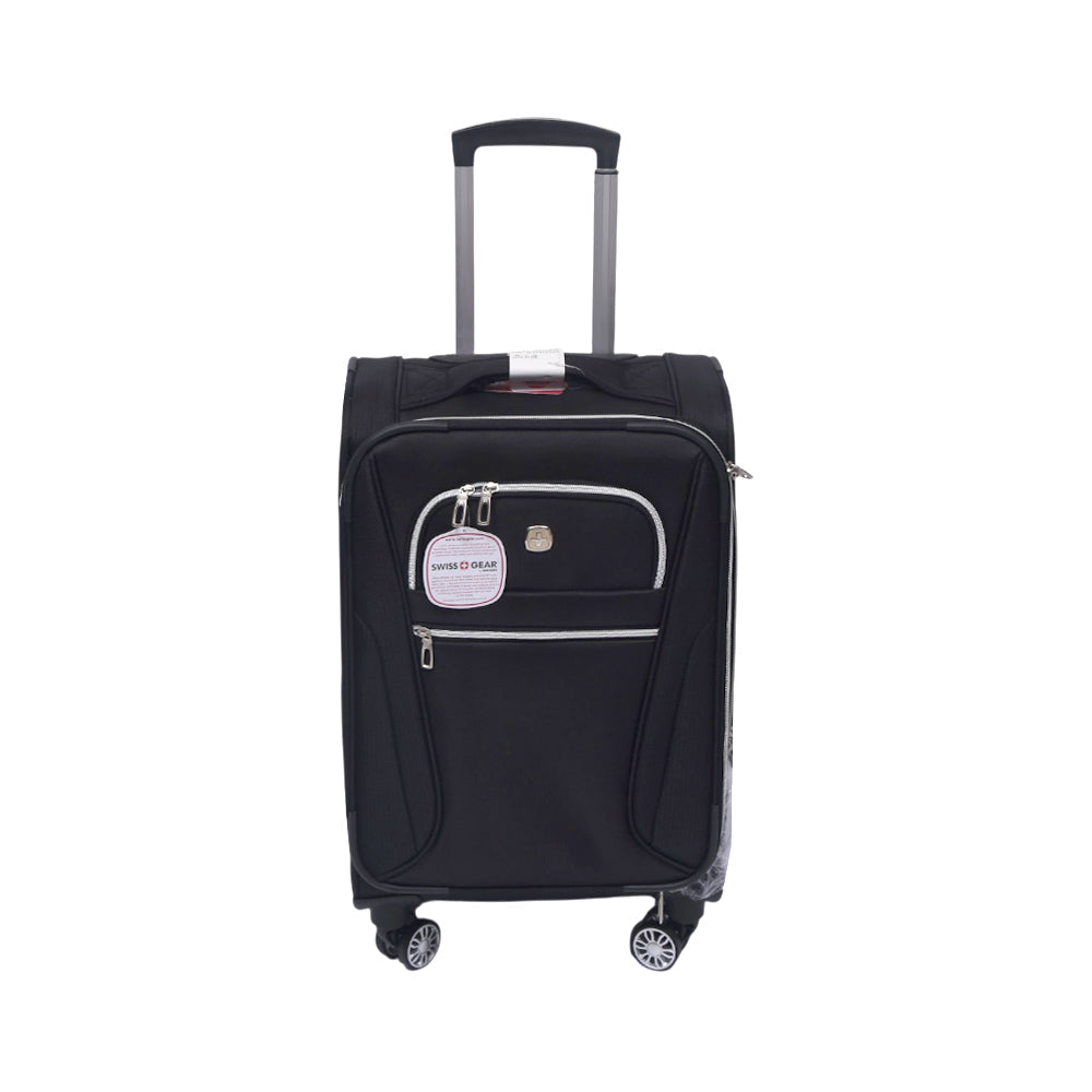 SWISS GEAR TROLLEY CASE CHECK LITE BLACK 20 INCH Default Title - MamasJan Luggage