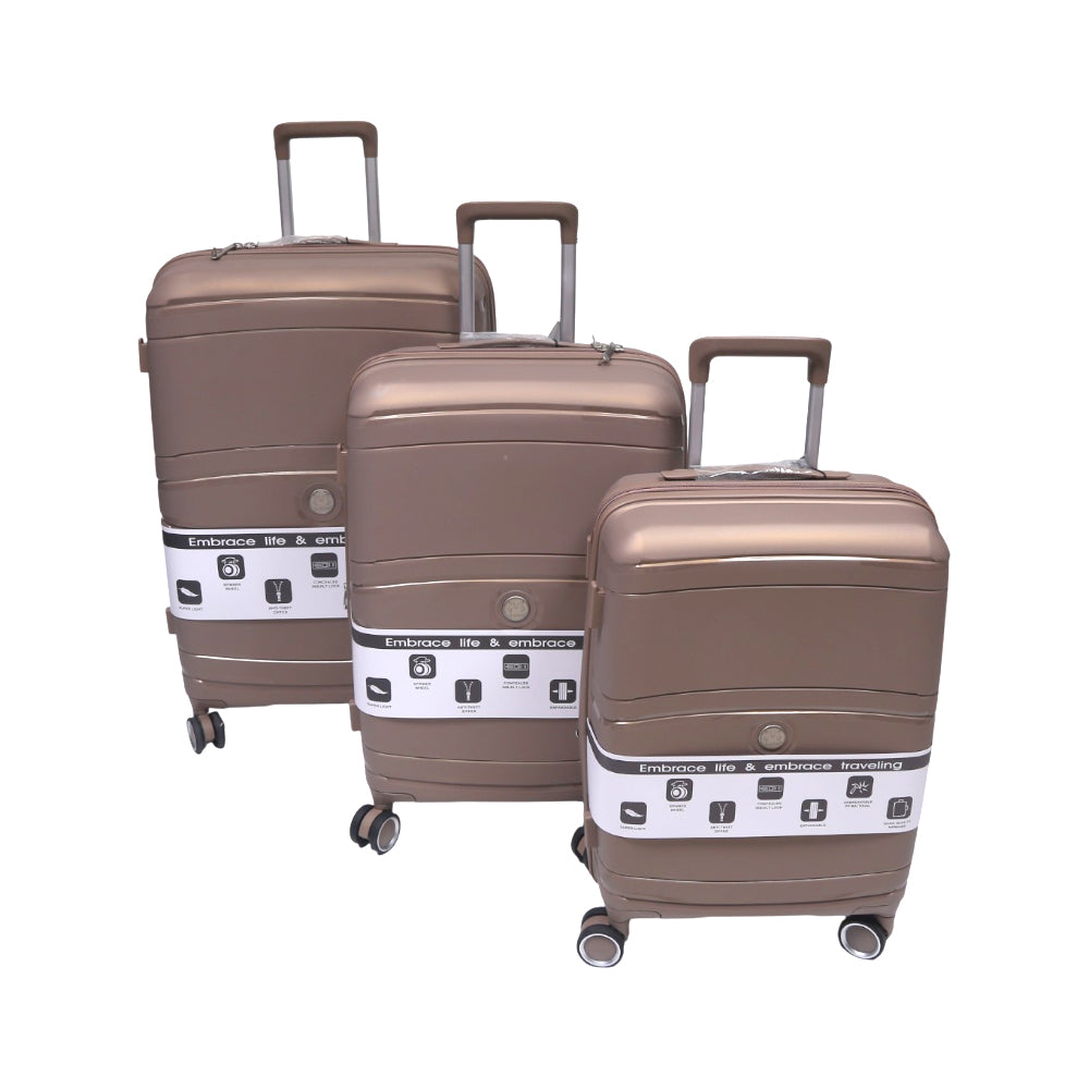 WZGKISS TROLLEY SET 3PC IR 6832 Default Title - MamasJan Luggage