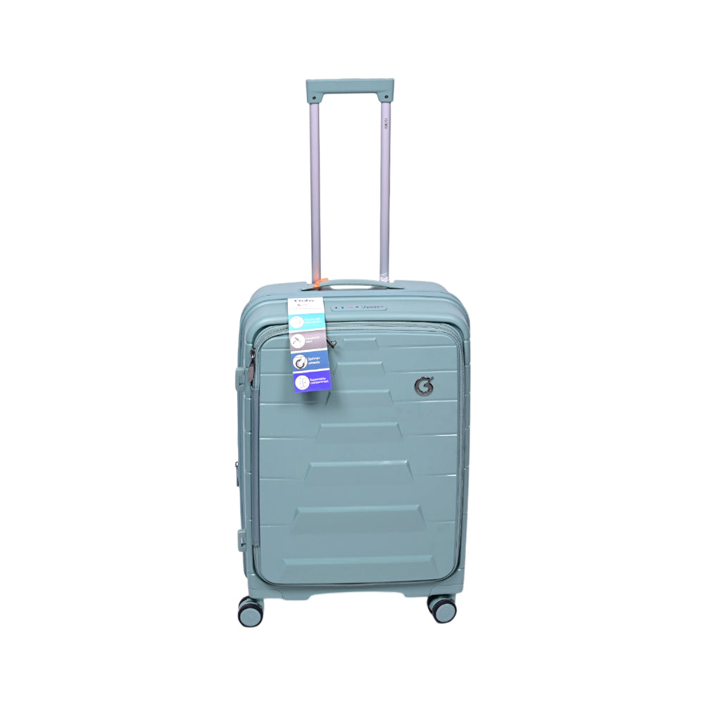 GOBY LONDON TROLLY CASE EUAN GREEN 24 INCH Default Title - MamasJan Luggage