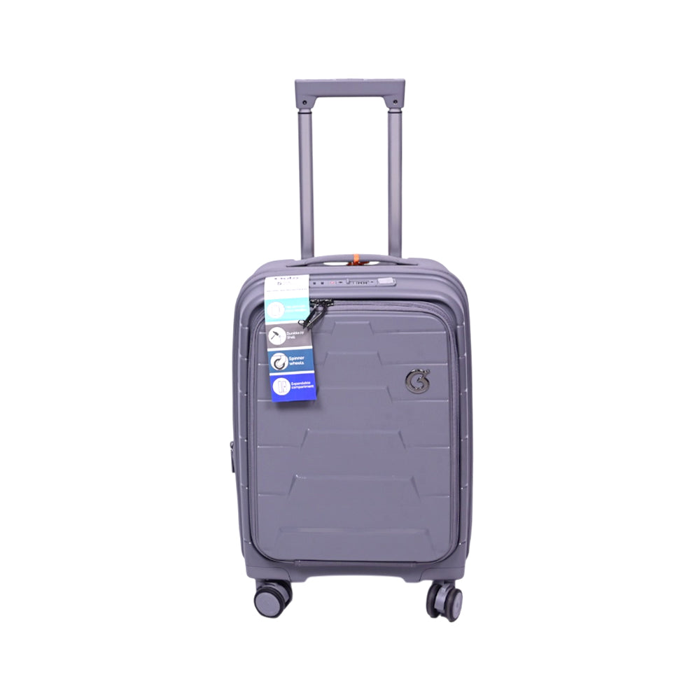 GOBY LONDON TROLLY CASE EUAN GREY 20 INCH Default Title - MamasJan Luggage