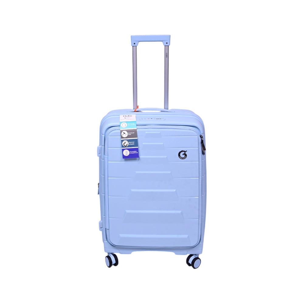 GOBY LONDON TROLLY CASE EUAN BLUE 24 INCH Default Title - MamasJan Luggage