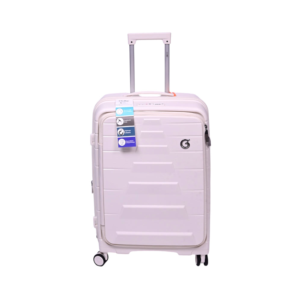 GOBY LONDON TROLLY CASE EUAN WHITE 24 INCH Default Title - MamasJan Luggage