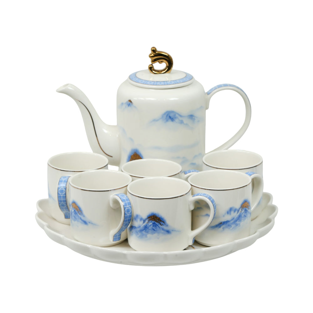 COFFEE SET 9PC CERAMIC REVOLVING 83-13 Default Title - MamasJan Crockery