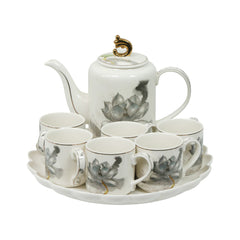 COFFEE SET 9PC CERAMIC REVOLVING 83-15 Default Title - MamasJan Crockery