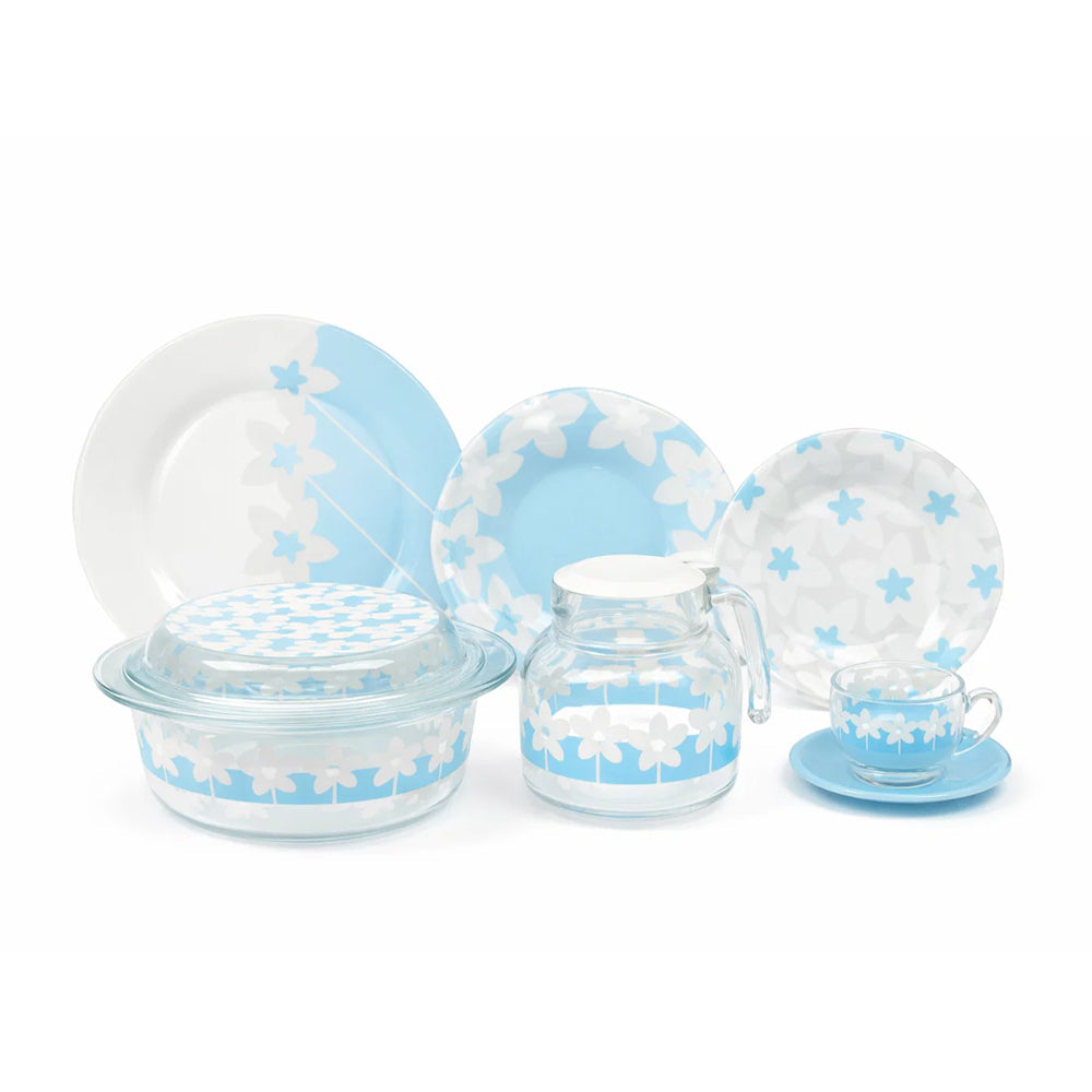 DINNER SET 71PC LUMINARC PIMPRENELLE BLUE Default Title - MamasJan Crockery