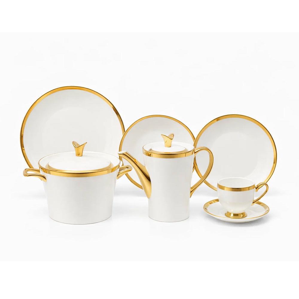 DINNER SET 61PC NEW BONE CHINA GGK-GOLD(XH) Default Title - MamasJan Crockery