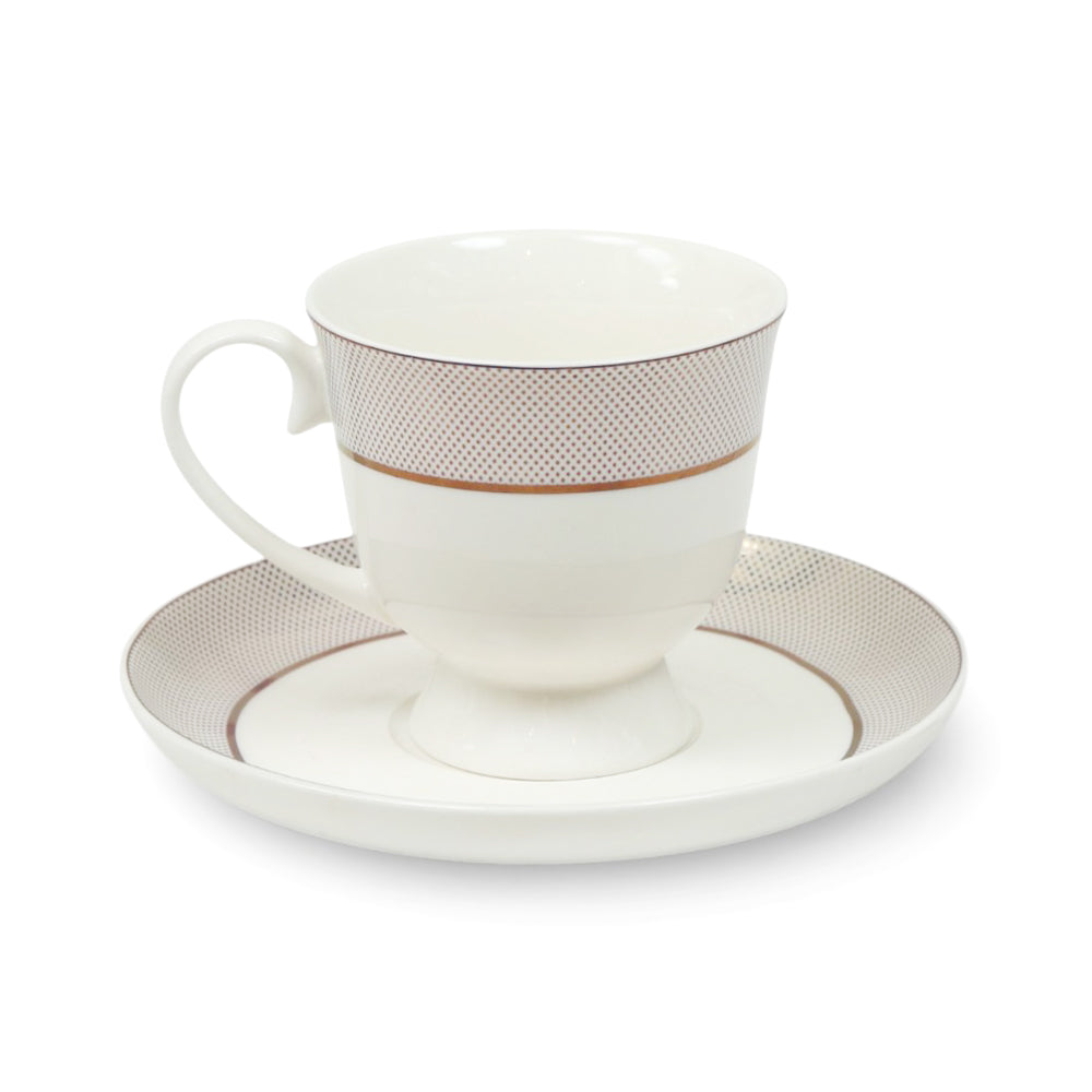 CUP & SAUCER BONE CHINA HS007 TMC (Pack of 6) Default Title - MamasJan Crockery