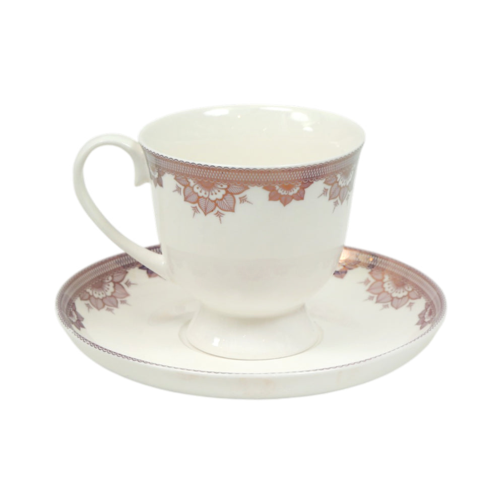 CUP & SAUCER BONE CHINA HS013 TMC (Pack of 6) Default Title - MamasJan Crockery