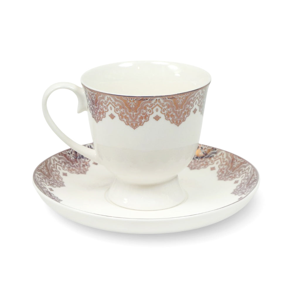 CUP & SAUCER BONE CHINA HS001 TMC (Pack of 6) Default Title - MamasJan Crockery